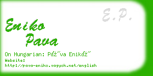 eniko pava business card